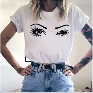 Aesthetic Eyelashes T-Shirt, Makeup Art Eyelashes